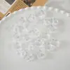 Color sólido degradado acrílico flor de cinco pétalos cuentas sueltas accesorios para joyería DIY cadena de teléfono colgante de bolsa kit de material para abalorios de agujero grande