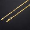 Cadena corta de clavícula de moda Yihua chapada en oro de 18 quilates cadena plana de 2.5 mm Europa y los Estados Unidos joyería extranjera collar al por mayor