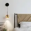 Luminária de parede com interruptor de toque, luminária de cabeceira, de alta qualidade, moderna, minimalista, criativa para hall de entrada, fundo de sala de estar, luminária de parede LED para casa de temporada