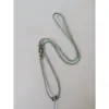 Colar Corda Artesanal Jade Ouro Pingente de Jade Pingente de Corda Corda Trançada de Oito Fios Ajustável para Homens e Mulheres