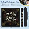 Tapete de Mesa de Mahjong Inglês Transfronteiriço, Redutor de Ruído, Antiderrapante, Espessado e Resistente a Manchas, Tapete para Sala de Xadrez e Cartas