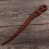 Área Turística Souvenir Antiguo Hecho a Mano Sándalo Rojo Pasador Estilo Chino Madera Broche de Madera para el Cabello para Mujeres