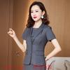 En stock Traje profesional de manga corta para mujer, falda fina de verano con temperamento, ropa de trabajo de recepción, traje de ventas, gerente en stock