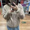 Chaqueta Larga de Terciopelo Polar para Mujer Estilo Japonés Otoño e Invierno Cuello Alto Cierre de Cremallera Cárdigan Terciopelo Coral Chaqueta Cálida 459794