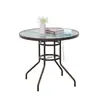 Mesa Plegable Moderna Simple de Celebridad de Internet Mesa y Sillas de Comedor para Balcón Exterior Mesa de Comedor para Exteriores para el Hogar Mesa de Vidrio para Tienda de Té con Leche