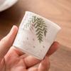 Taza de Sección Alta Flor de Glicina Pintada a Mano Taza de Té de Porcelana Blanca Dehua Juego de Té Kung Fu Taza de Maestro Taza Individual Taza de Té para Mujeres
