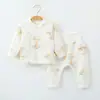 Conjunto de bebé de algodón puro de alta cintura protector de barriga para bebé, conjunto de ropa interior base sin costuras de cuatro estaciones, dividido, protector de barriga para recién nacido