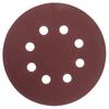 Papel de lija redondo rojo de 5 pulgadas y 8 agujeros con respaldo adhesivo Papel de lija autoadhesivo para muebles Carpintería Lijado y pulido Papel de lija para lijado en seco