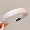 Diadema de corona alta estilo coreano, diadema de borde ancho, diadema para lavarse la cara con dientes, accesorio para el cabello de tela a cuadros de alta gama