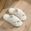 Pantuflas de interior para mujer de lana de cordero con dos tiras, de venta caliente transfronteriza, zapatos caseros ligeros y cómodos, venta al por mayor y dropshipping