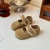 Zapatos de Cuero con Lazo de Encaje para Niñas Primavera y Otoño Suela Suave Antideslizantes Zapatos de Princesa Zapatos para Niños Pequeños de 1 a 3 Años