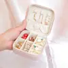 Caja de almacenamiento para joyas, caja de regalo portátil para viajes, empaque para pendientes y anillos, caja decorativa, caja de joyería de alta gama