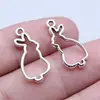 10x 22mm 0.8g prata antiga explosões direto da fábrica pingente pequeno retrô pingente de coelho oco