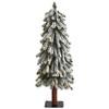 Árbol de Navidad de madera con forma de poste, muy vendido en 2022, con simulación de nieve y copos de nieve, ideal para decoración de hoteles y centros comerciales.