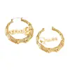 Pendientes de aro transfronterizos con letras redondas de Europa y Estados Unidos para mujer, diseño exagerado de personalidad, estilo hip-hop punk, pendientes de exportación AliExpress