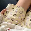Pantalones Cortos de Algodón Nube de Verano para Mujer, Delgados, Talla Grande 110 kg, Casual Holgados, Relajados de Cintura Alta Pierna Ancha para Caminar