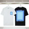 Camiseta de Manga Corta para Pareja 280g Hilo Doble Casablanca Puerta de la Fantasía Castillo del Cielo Estrellado Logo de Letra Casa