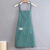 Avental de cozinha feminino doméstico algodão puro cozinhar para o trabalho estilo ocidental cintura masculino respirável roupas de trabalho pode fazer logotipo