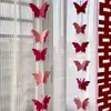 Set de Decoración de Habitación de Boda Cortina Decoración Boda Tira Larga Palabra Feliz Mariposa Estéreo Guirnalda Decoración Colgante Casa Nueva Sala de Estar Dormitorio