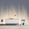 Papel Tapiz de Línea Artística de Lujo Ligero Moderno Mural para Hotel B&B de Alta Gama Papel Tapiz de Tela para Pared de Fondo de TV en Sala de Estar