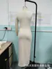 2026 Nuevo Vestido de Hombros Descubiertos de Amazon Transfronterizo Europeo y Americano Sexy Elegante Vestido Largo Ajustado Vestido de Noche Ropa de Mujer
