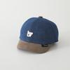 Gorra de Béisbol Informal de Mezclilla con Etiqueta de Dibujos Animados de Cachorro Estilo Japonés y Coreano para Niños Gorra Unisex para Bebé con Visera Corta