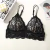 Sujetador de Encaje Sexy Estilo Francés Transfronterizo con Cierre Frontal, Lencería Europea y Americana, Ultradelgado, Sin Varillas, Cómodo para Chicas Jóvenes, Lencería de Escote Profundo en V