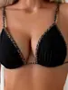 Traje de Baño Bikini de Tres Piezas Popular en Europa y América Moda Sexy con Cuello Halter Chica Atrevida Traje de Baño de Dos Piezas para Mujer En Stock Venta al por Mayor