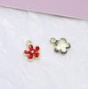 Coreano flor liga de óleo gota cinco pétalas pingente de flor diy Handmade Jóias brincos colar pulseira acessórios material