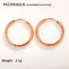 Aretes, Aretes de Acero de Titanio, Espirales Gruesos y Delgados, Aretes de Acero Inoxidable Circulares Electrodepositados al Vacío, Venta al por Mayor por Fabricante