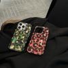 Para Apple 16promax Funda para Teléfono Móvil Popular en Internet Papel de Estaño iPhone15 Leopardo 14 Duro 13 Japonés y Coreano Anticaídas 16