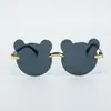 Nuevas Gafas de Sol para Niñas Lindas Dibujos Animados Cambian de Color Gafas de Sol para Niños Sin Marco Orejas de Gato Gafas de Sol para Bebés Venta al por Mayor