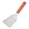 Espátula Pequeña de Acero Inoxidable con Mango de Madera Espátula de Acero Inoxidable con Mango de Madera Pala para Bistec Pala para Teppanyaki Pala para Cocinar Pala para Panqueques