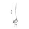 Colher para Fondue de Aço Inoxidável com Cabo Longo Concha para Sopa Concha de Sopa Espessa Colher Peneira Colher para Mingau Colher para Servir Comida de Cantina Colher Concha para Sopa Doméstica