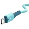 Cable de Datos de Silicona Líquida con Lámpara Cable de Carga MicroUSB Android para Teléfono Móvil Huawei VIVO Xiaomi OPPO