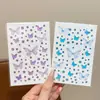 Pegatinas Faciales de Mariposa Azul Iridiscente con Pedrería y Adhesivo para Sesiones de Fotos Infantiles y Maquillaje de Escenario, Pegatinas Decorativas Brillantes de Pedrería para las Esquinas de los Ojos y la Frente