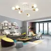 Lámpara de Techo Nórdica Transfronteriza para Dormitorio Estudio Restaurante Estilo Industrial Simple Personalidad Creativa Tienda 6 Lámpara de Hierro