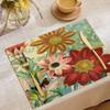 Amazon Manta de Mesa Estilo Western Margarita de Primavera Combinación Simple Versátil Manta de Mesa Poliéster Resistente a Manchas Vajilla Manta Aislante de Calor Venta al por Mayor