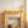 Fábrica Hoja de Arce Otoñal Enredadera Simulación Hoja de Arce Enredadera Decoración de Fiesta de Otoño Europea y Americana Enredadera Adornos Colgantes para Interiores y Exteriores