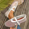 Zapatos Planos de Malla Transpirable Huecos de Suela Suave de Talla Grande para Mujer Estilo Nuevo Zapatos Mary Jane Transfronterizos Transfronterizos