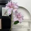 Pintura al óleo de alta gama lirios flores artificiales, flores de boda, flores artificiales, arreglos florales de boda, arreglos florales de suelo, arreglos florales, flores de seda hechas a mano