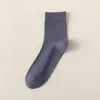 Calcetines de Algodón Puro hasta la Mitad de la Pantorrilla para Hombre, Calcetines Finos de Malla de Algodón Transpirables para Primavera y Verano, Absorbentes de Sudor, Anti-Olor, Antibacterianos, Sin Costuras, para Negocios y Deportes