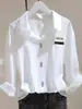 Blusa de manga comprida com caimento solto e slim fit, pullover, para mulheres, design de primavera novo, camisa de nicho, transfronteiriça da Amazon europeia e americana