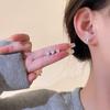Pendientes de corazón de circonita exquisita de aguja de plata 925 para mujer, pendientes de diseño nicho de lujo ligero, joyería para la oreja de viento frío versión coreana