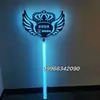 Adereços de Atmosfera LED Acrílico Luminosos de Mão, Texto Brilhante, Placa de Luz para Exibição de Vinho, Placa com Texto Rolante de Feliz Aniversário