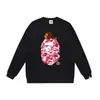 Sudadera con cuello redondo estampada de la marca de moda BAPE Ape Head, Nueva moda Hip-Hop Otoño/Invierno para Hombres y Mujeres, Cabeza de Simio Transfronteriza