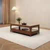 Mesa de Centro de Madeira Maciça Atualizada Multicor Moderna Simples Econômica para Casa Apartamento Pequeno Sala de Estar Escritório Mesa de Chá Mesa de Centro