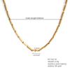 Collar Nicho de Acero Inoxidable Bambú Estilo Japonés y Coreano Acero Titanio Chapado en Oro 18K Patrón Cilindro Pequeño Cadena Hecha a Mano para Combinar con Todo