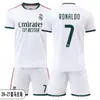 Conjunto de Uniforme de Fútbol Camiseta del Real Madrid Cristiano Ronaldo No. 7 Mbappe Uniforme Deportivo de Competición de Entrenamiento para Casa y Fuera para Hombres, Mujeres y Niños