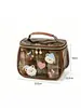 2026 Nova Bolsa de Maquiagem Transparente à Prova d'Água Grande Capacidade Portátil Desenho Animado Fofa Bolsa de Armazenamento para Viagem Bolsa de Higiene Pessoal de Mão